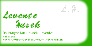 levente husek business card